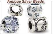 European silver antique beads charms