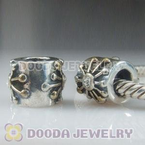 925 Sterling Silver European Style Beads with Stone