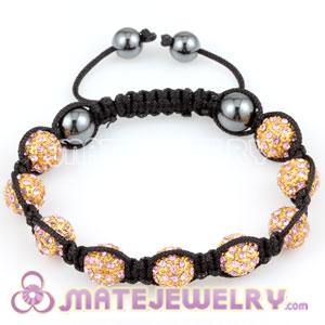 Sambarla Style Bracelets with Crystal Alloy Beads and Hematite