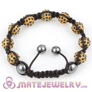 Sambarla Style Bracelets with Crystal Alloy Beads and Hematite