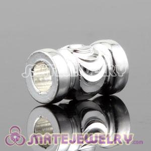 9.5X6mm Silver Plated Alloy Beads