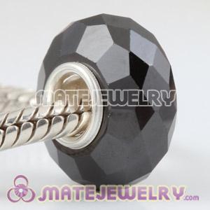 Black cubic zirconia beads fit CZ European bead designs