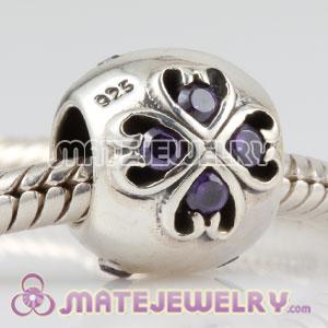 Sterling Silver February Birthstone Charm Beads 