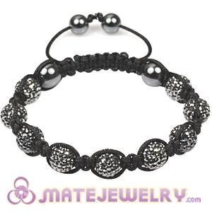 9 Finest Tresor grey Czech Crystal Bead Sambarla Style Bracelets with Hematite