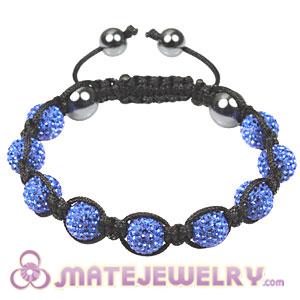9 Finest Tresor blue Czech Crystal Bead Sambarla Style Bracelets with Hematite