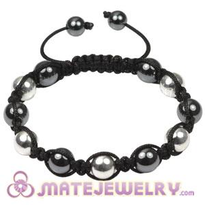 Tresor Sterling Silver Ball Beads and Hematite Sambarla Inspired Bracelets 