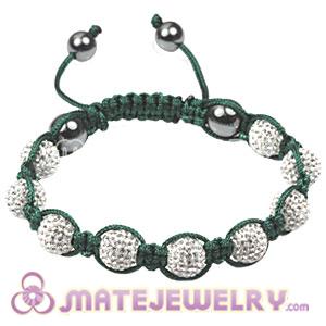 Fashion Tresor Sambarla Style Bracelets with white Czech Crystal Bead and Hematite