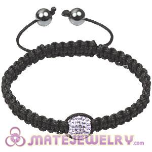 2011 Fashion Tresor Macrame Bracelets with purple Crystal and Hematite beads 