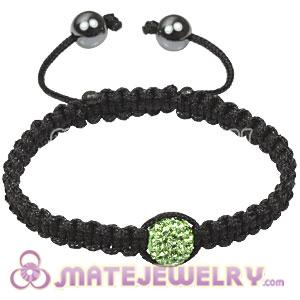 Fashion handmade Tresor Macrame Bracelets with green Crystal and Hematite beads 