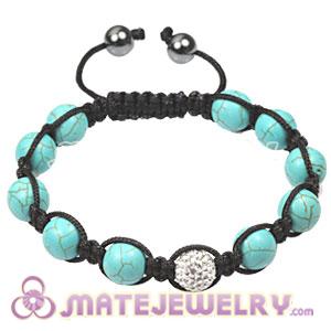 2011 latest Tresor Bracelets with high qulity turquoise and pave crystal bead