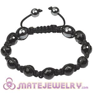 2011 latest Tresor Bracelets with faceted black agate beads and hemitite 