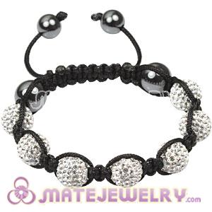 2011 latest child Tresor Bracelets with white pave crystal and hemitite beads