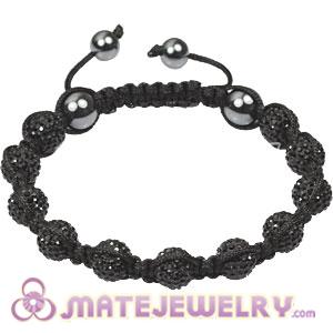 Fashion Tresor mens Bracelets with black crystal beads and hemitite 