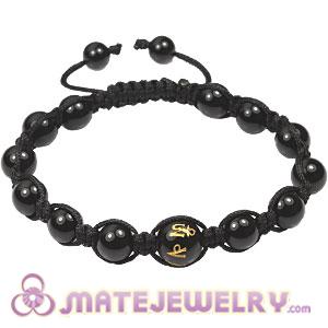 Fashion handmade mens TresorBeads bracelets with one middle Rosary beads and black carnelian 