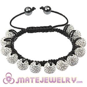 Fashion Tresor Bracelets with white Czech Crystal and Hematite