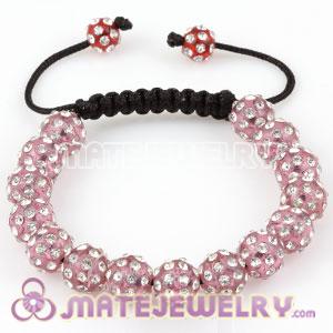 Fashion handmade Sambarla style Bracelets with lovely pink plastic pave Crystal  Beads