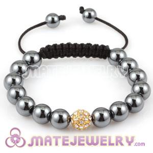 Sambarla Inspired Bracelets with golden Crystal Alloy Beads and Hematite