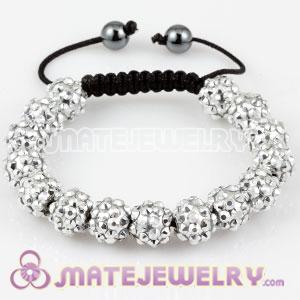 Fashion Sambarla style Bracelet Wholesale with grey plastic Crystal beads and hemitite