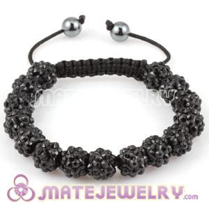 2011 Sambarla style Bracelet Wholesale with black plastic Crystal beads and hemitite
