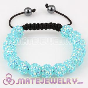 2011 Sambarla style Bracelet Wholesale with green plastic Crystal beads and hemitite