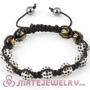 Sambarla Style prayer Bracelet with black Crystal Ball and TP2084beads 