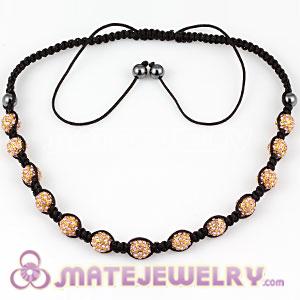 2011 Fashion Sambarla Style Necklace with Rosy Crystal alloy beads and Hematite