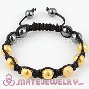 Sambarla Friendship Inspired Bracelets with Gold Plated Copper Beads and Hematite