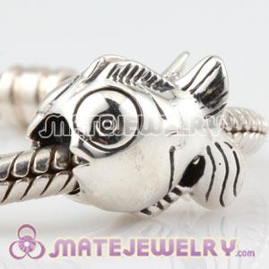 Antique 925 Sterling Silver Subtropical Fish charm Beads fits European bracelet