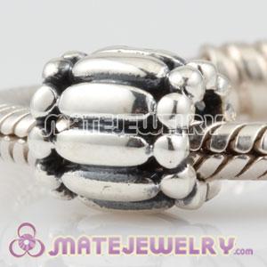 Antique 925 Sterling Silver Barrel charm Beads fits European bracelet