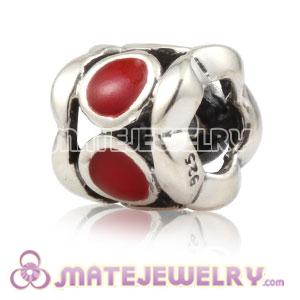 Authentic Sterling Silver Enamel Red Drum Charm Bead European compatible