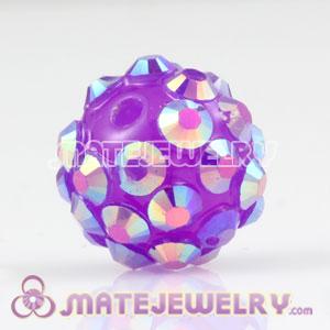 10mm Sambarla Style Purple Plastic Beads