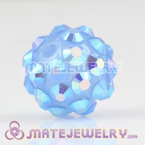 10mm Sambarla Style Blue Plastic Beads