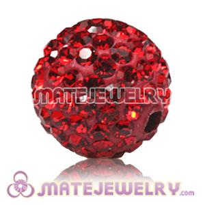 10mm Sambarla style Pave Red Czech Crystal Bead 