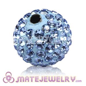 10mm Sambarla style Pave Blue Czech Crystal Bead 