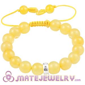 Yellow Agate and Sterling Silver Beads Tscharm Jewelry Sambarla Bracelet Wholesale