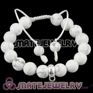 White Turquoise and Sterling Silver Beads Tscharm Jewelry Sambarla Bracelet Wholesale