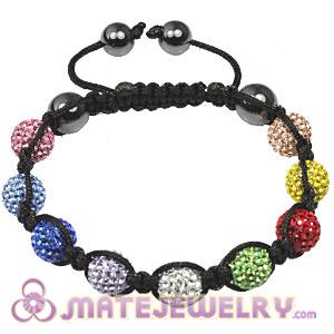 Fashion Tresor Bracelets with Dazzling Colorful Czech Crystal and Hematite beads 