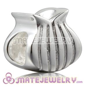 Silver Plated purse charm Beads
