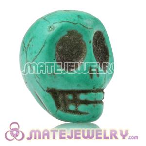 17×18mm Sambarla Style Aquamarine Turquoise Skull Head Ball Beads 