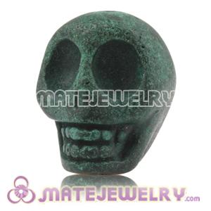 17×18mm Sambarla Style Atrovirens Turquoise Skull Head Ball Beads 