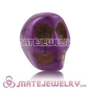 11×12mm Sambarla Style Purple Turquoise Skull Head Ball Beads 