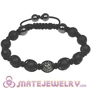 Black Onyx Tresor mens bracelets with Hemitite bead