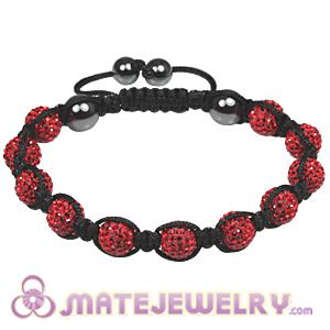 2011 Latest Tresor mens bracelets with Pave Red crystal bead and Hemitite 