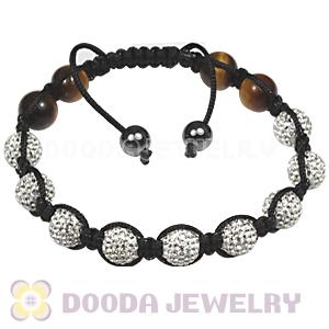 Black Onyx TresorBeads mens bracelets with Pave crystla bead