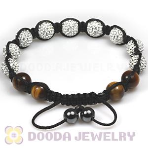 Black Onyx TresorBeads mens bracelets with Pave crystla bead