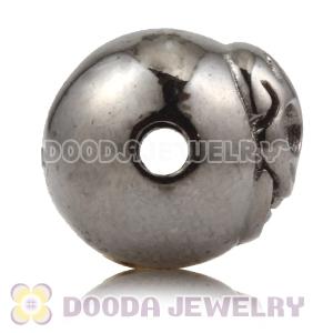 10×11mm Gun black plated Sterling Silver Skull Head Ball Bead 