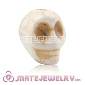 11×12mm Sambarla Style Beige Turquoise Skull Head Ball Beads 