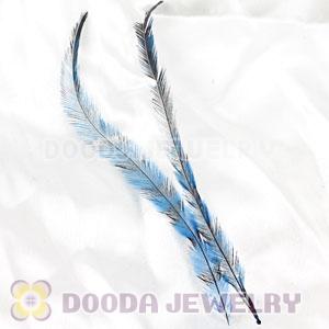 Thin Ink Blue Dyed Bird Feather Hair Extension Wholesale