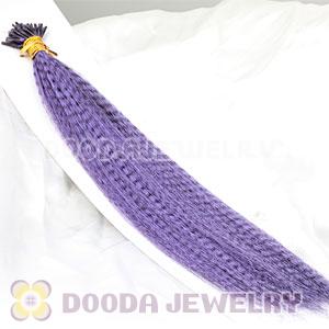 Striped Synthetic Purple Feather Hair Extension Wholesale