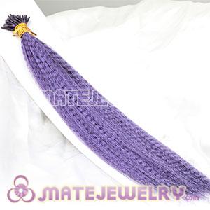 Wholesale Striped Synthetic Purple Feather Hair Extension